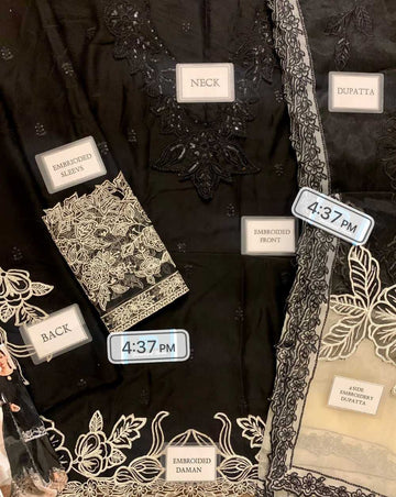 LUXURY CHIFFON UNSTITCHED 3PCS