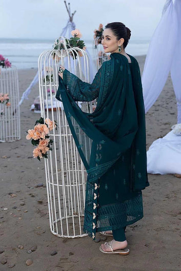 LUXURY CHIFFON UNSTITCHED 3PCS